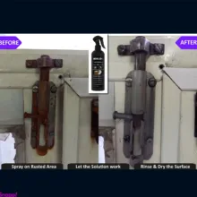 اسپری زنگ بر سطوح فلزی نیولیش مدل 4003 به همراه محلول پاک کننده استیل گاز نیولیش مدل 30 حجم 50 میلی لیتر مجموعه 2 عددی
