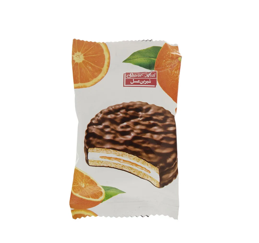 بیسکویت روکش دار با طعم پرتقال شیرین عسل وزن 22 گرم
