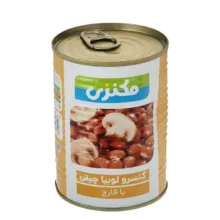 کنسرو لوبیا چیتی با قارچ مکنزی وزن 380 گرم