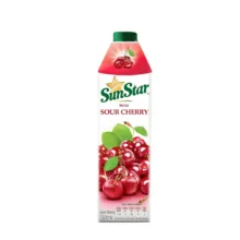 آبمیوه پاکتی با طعم آلبالو سان استار حجم یک لیتر