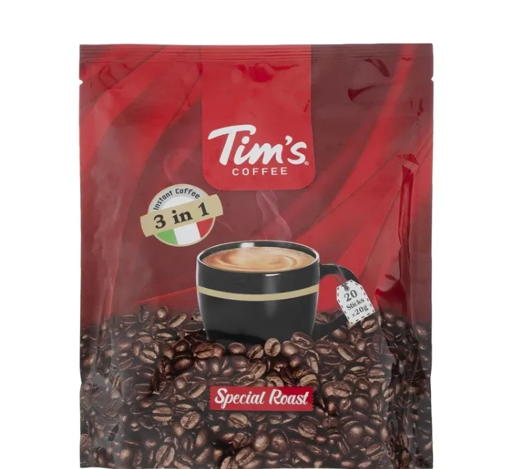 قهوه فوری 3×1 تیمز وزن 18 گرم بسته 20 عددی