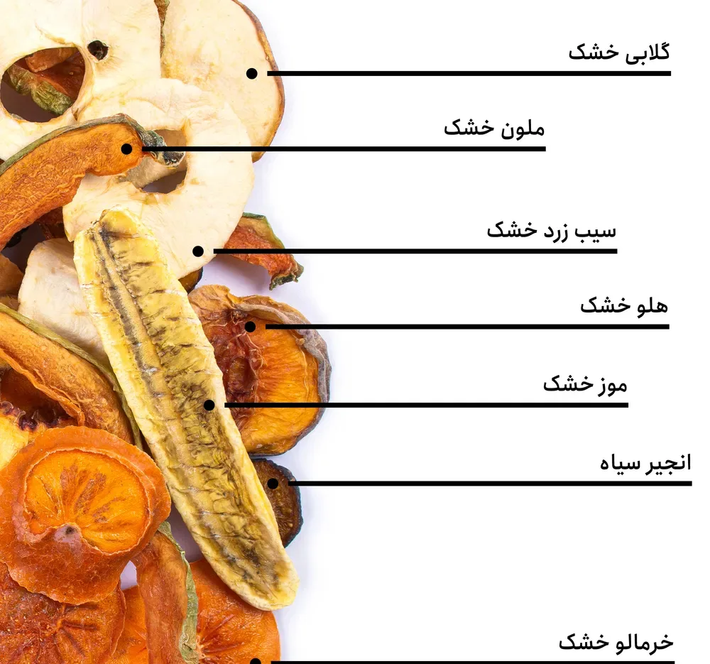 مخلوط میوه‌ های خشک شیرین بارجیل