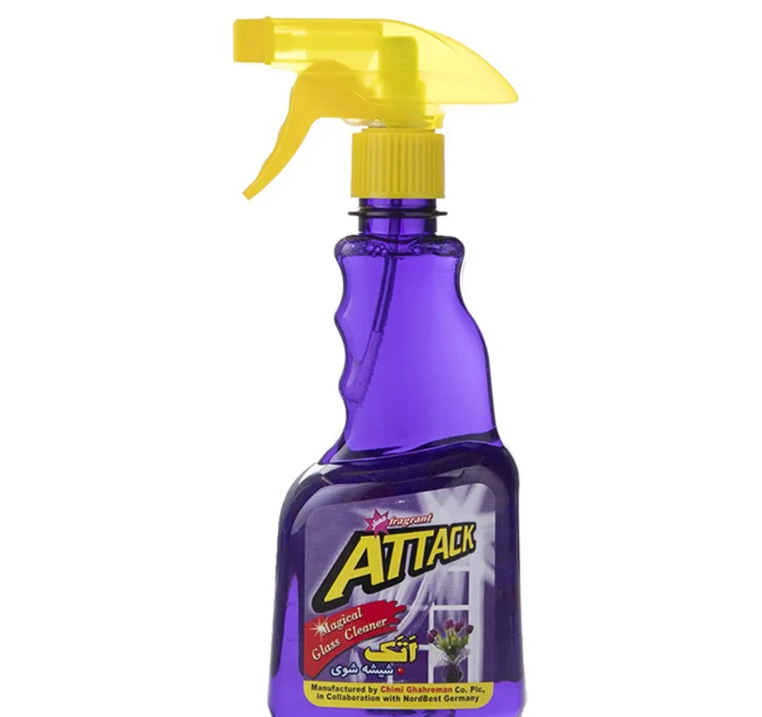 اسپری شیشه پاک کن اتک مدل Purple حجم 500 میلی لیتر مجموعه 2 عددی