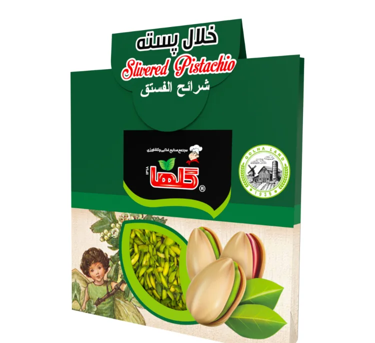 خلال پسته گلها وزن 15 گرم بسته بندی جعبه