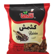 کشمش پلویی گلها وزن 150 گرم بسته بندی سلفون