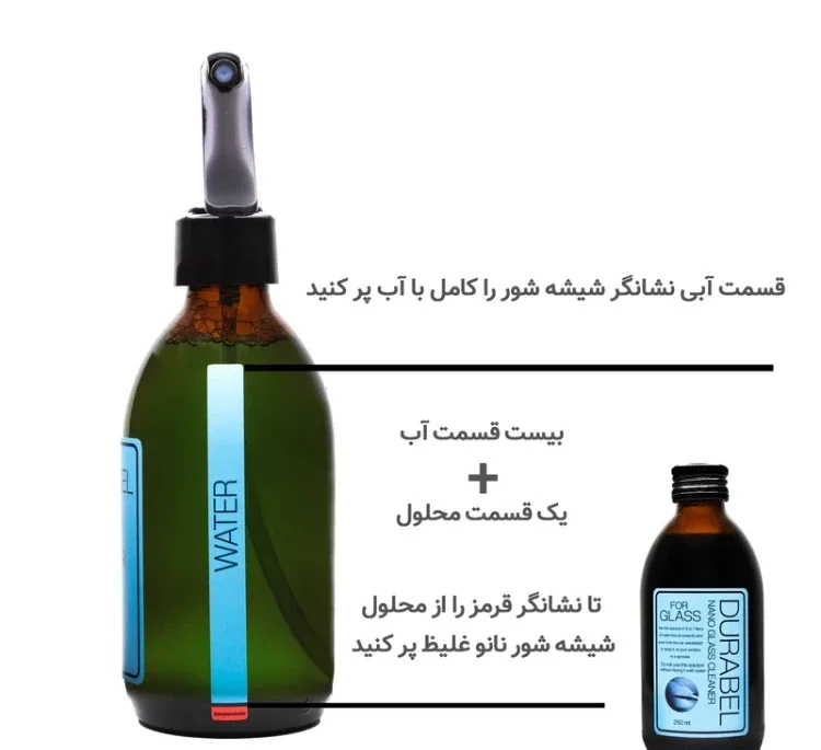 شیشه پاک کن غلیظ درابل مدل نانو حجم 250 میلی لیتر بسته 2 عددی