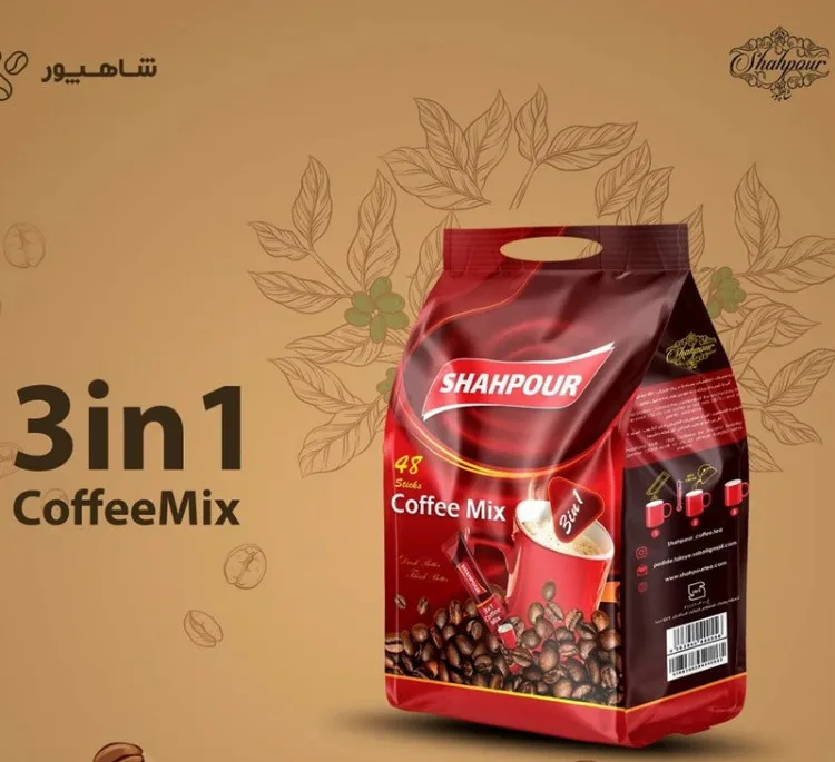 کافی میکس 3×1 شاهپور بسته 48 عددی