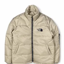 کاپشن مردانه طرح North Face کد k7 رنگ کرم