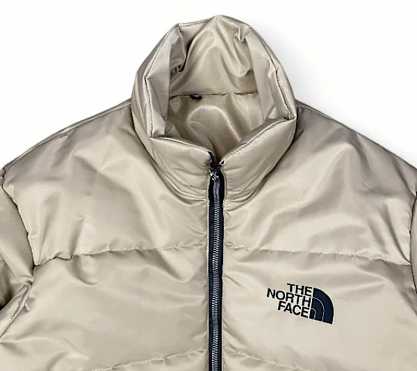 کاپشن مردانه طرح North Face کد k7 رنگ کرم