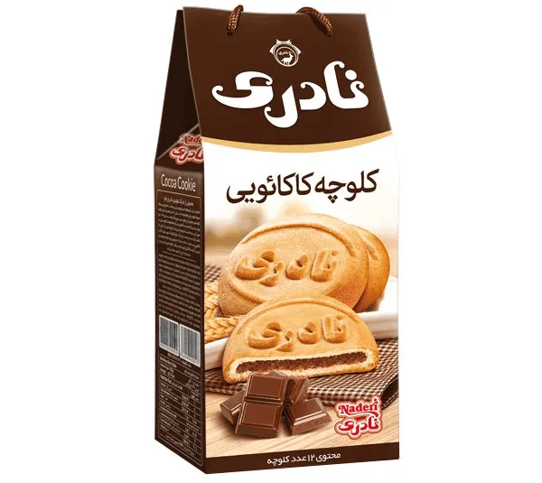 کلوچه کاکائویی نادری بسته 12 عددی