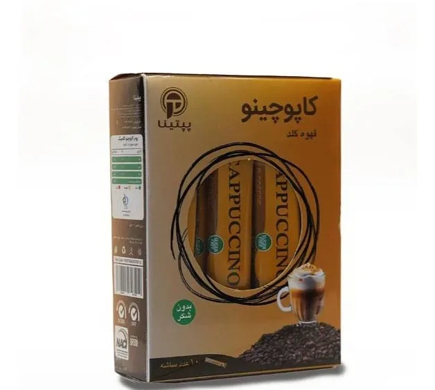کاپوچینو قهوه گلد بدون شکر پپتینا بسته 10 عددی