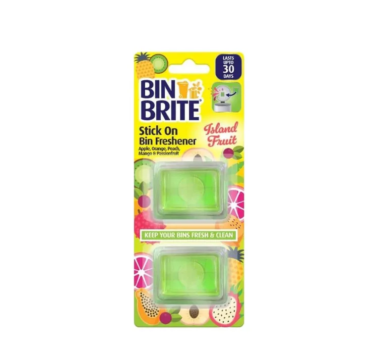 خوشبو کننده سطل زباله Bin Brite با رایحه Island Fruit بسته 2 عددی