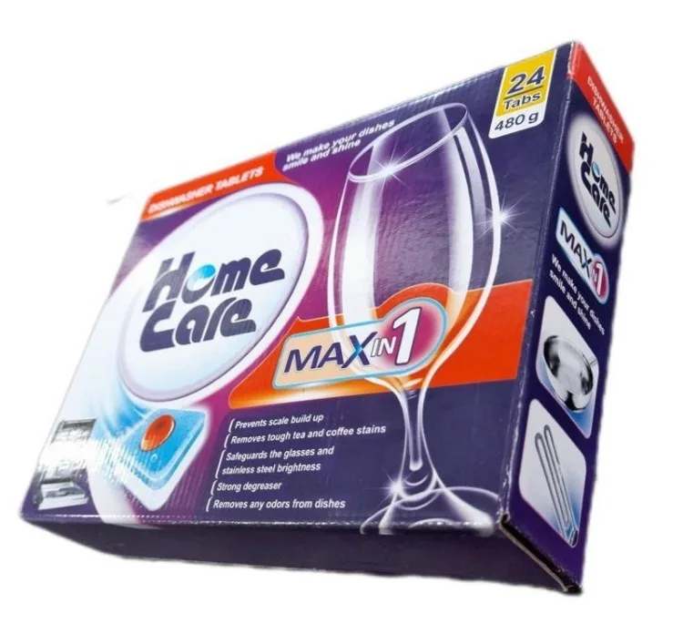 قرص ماشین ظرفشویی هوم کر مدل max in 1 بسته 24 عددی