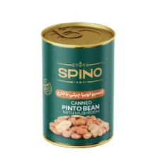 کنسرو لوبیا چیتی با قارچ اسپینو وزن 380 گرم