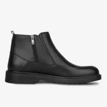 نیم بوت چرم طبیعی مردانه مونو کد J5532-001 رنگ مشکی