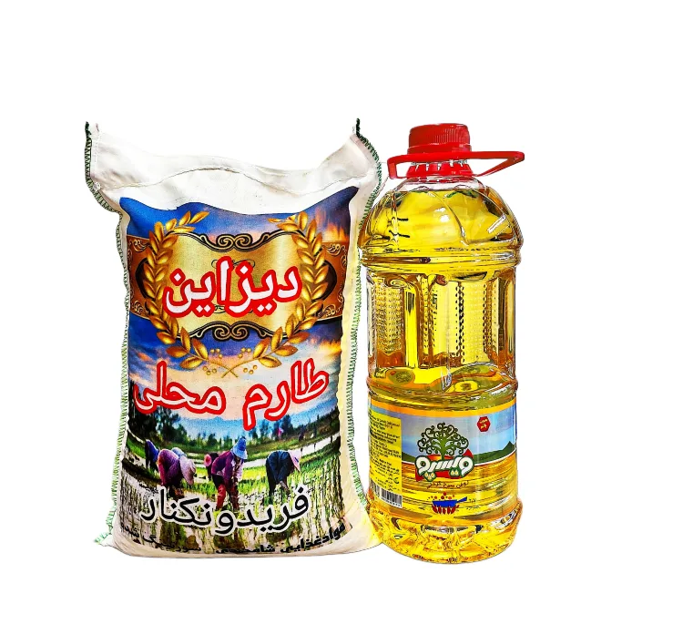 پک برنج طارم محلی فریدونکنار 4/5 کیلویی و روغن سرخ کردنی 3 لیتری ویسپو