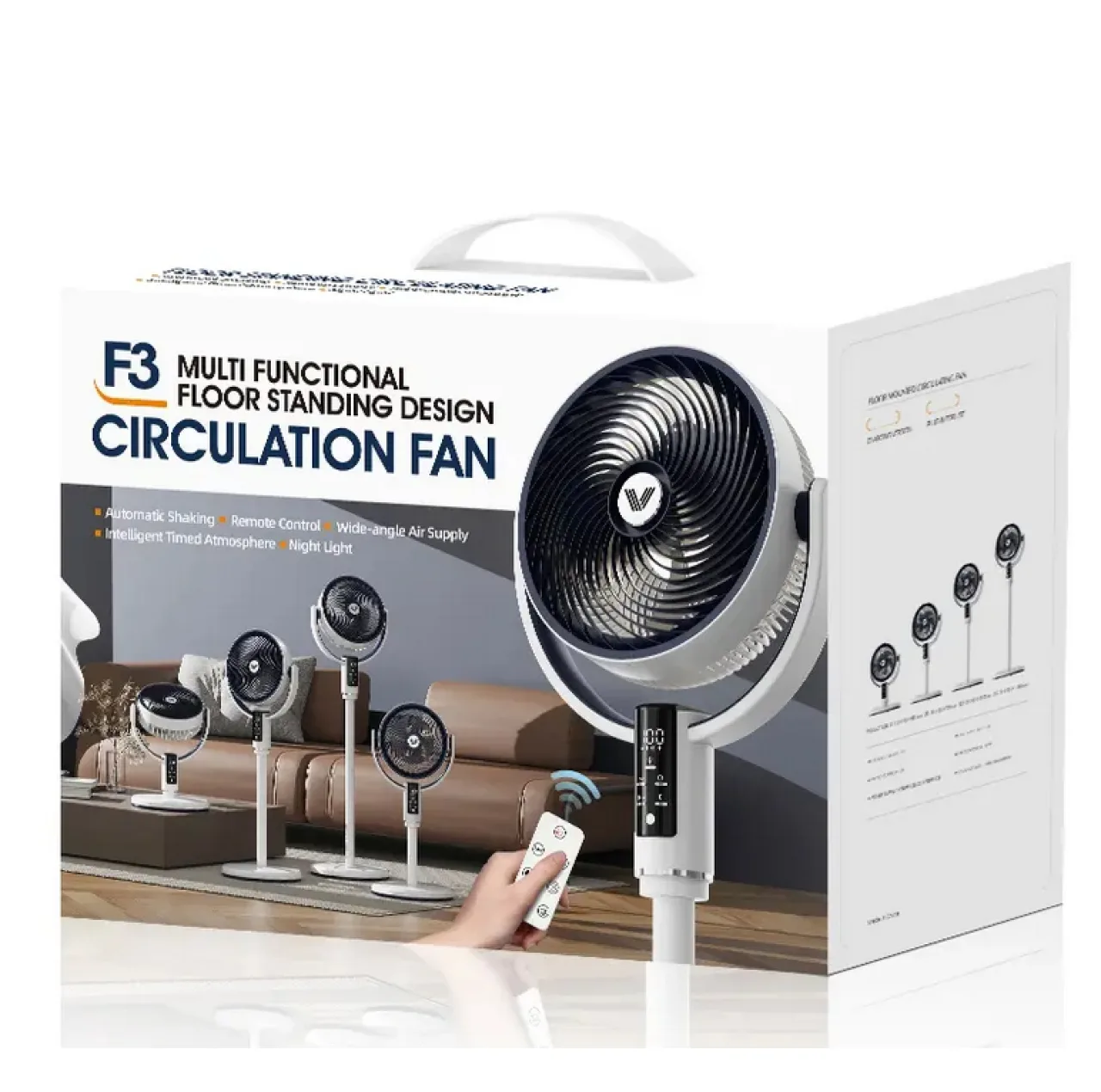 پنکه شارژی مدل portable fan f3