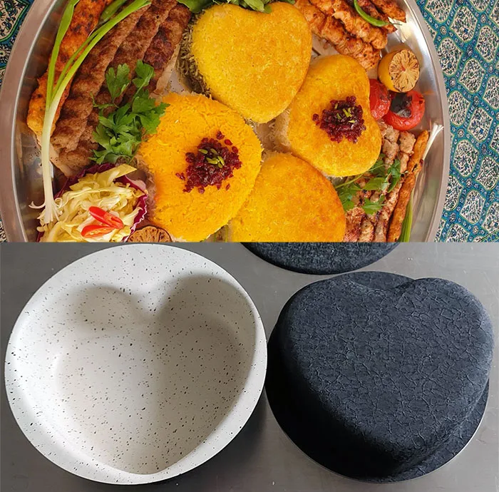 قالب کیک به گز مدل قلبی