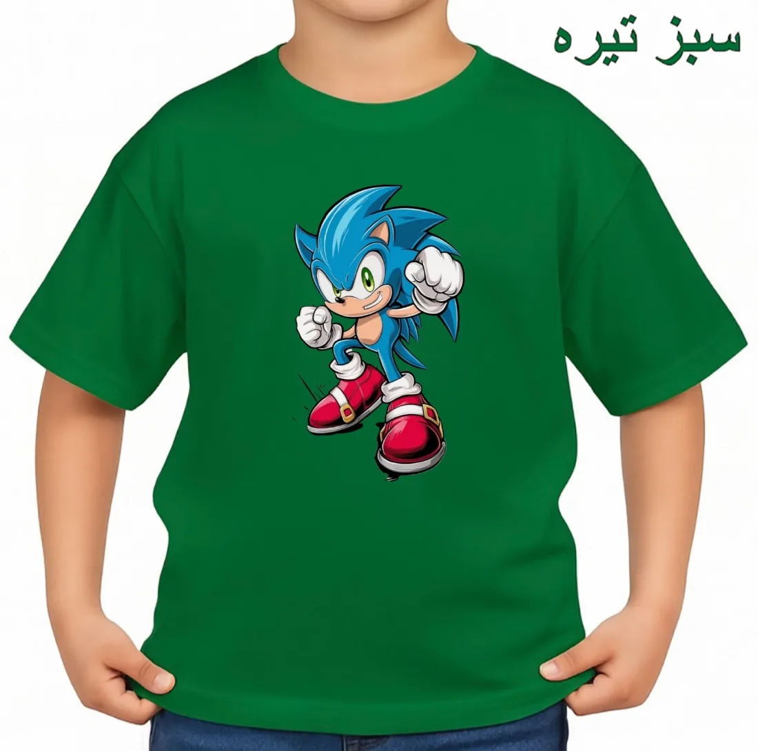تی‌شرت آستین کوتاه بچگانه مدل سونیک کد p3