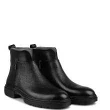 نیم بوت چرم طبیعی مردانه مونو کد J5525-001 رنگ مشکی