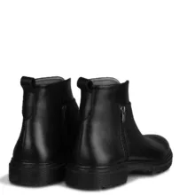 نیم بوت چرم طبیعی مردانه مونو کد J5525-001 رنگ مشکی