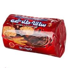 بیسکویت روکش دار شکلاتی سبوس دار ساقه طلایی مینو وزن 220 گرم