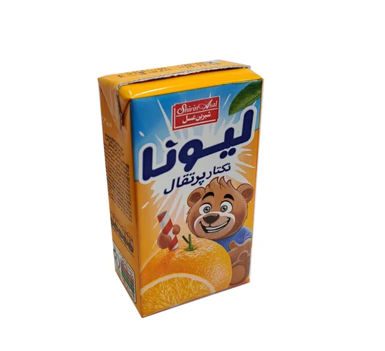 نکتار پرتقال لیونا شیرین عسل حجم  125 میلی لیتر بسته 32 عددی
