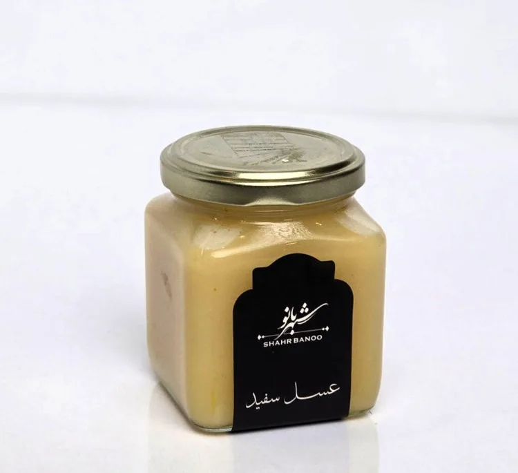 عسل طبیعی سفید شهربانو وزن 350 گرم