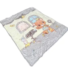 پتو کودک و نوزاد مدل خرس خوشحال سایز 120×100 سانتی متر