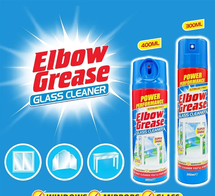 اسپری شیشه پاک کن البو گریس مدل Glass Cleaner حجم 400 میلی لیتر