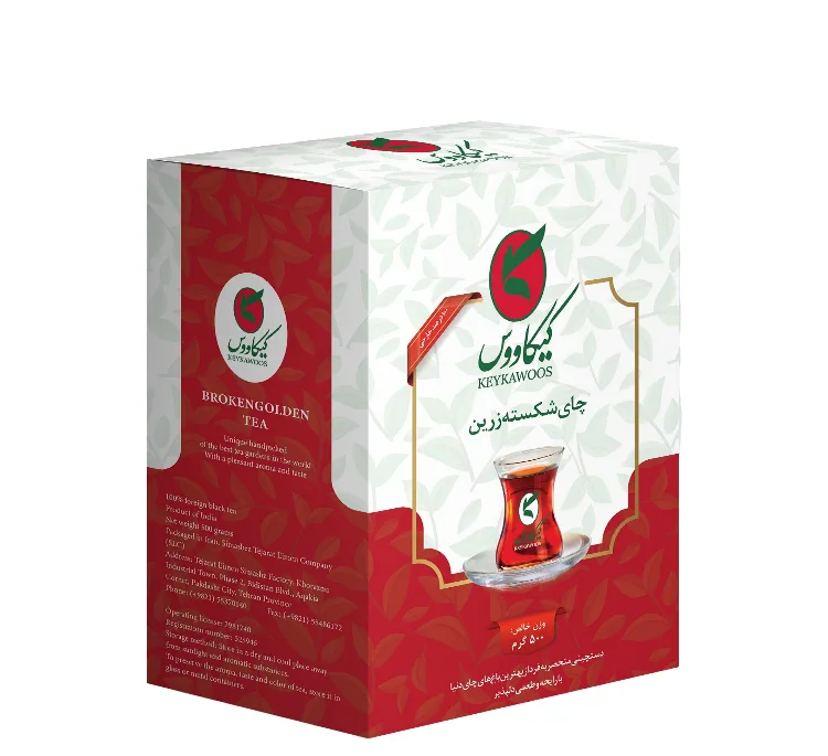 چای سیاه خارجی شکسته زرین کیکاووس وزن 500 گرم