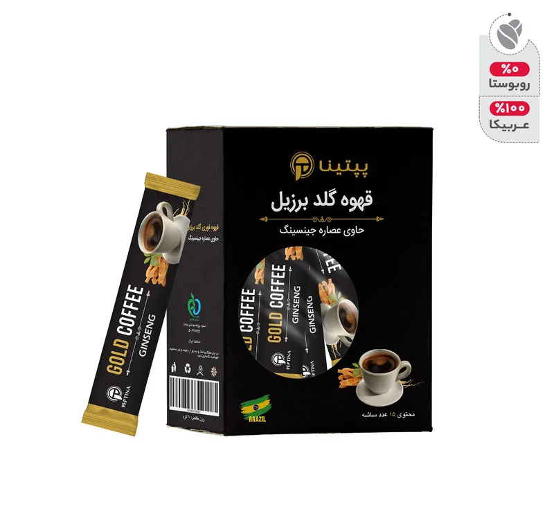قهوه فوری گلد جینسینگ پپتینا بسته 15 عددی