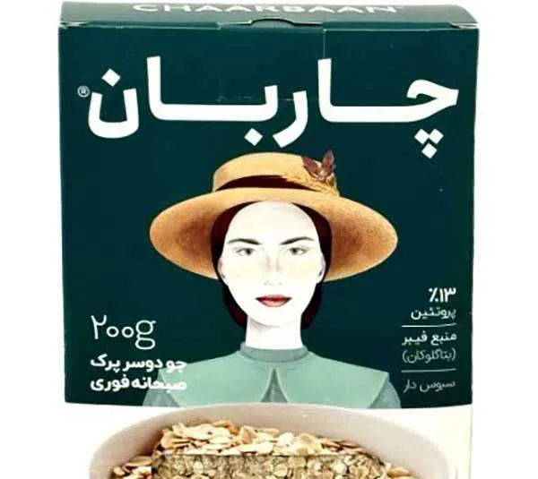 جو دوسر پرک صبحانه فوری چاربان وزن 200 گرم