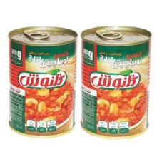 کنسرو لوبیا چیتی با قارچ گلنوش وزن 380 گرم بسته 2 عددی