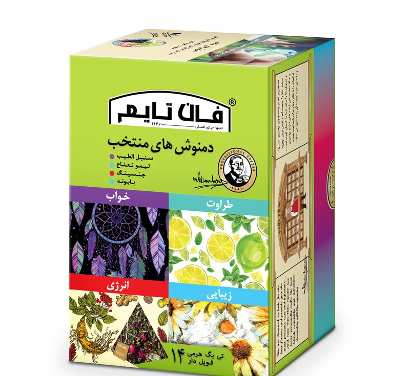 دمنوش های گیاهی منتخب فان تایم بسته 14 عددی