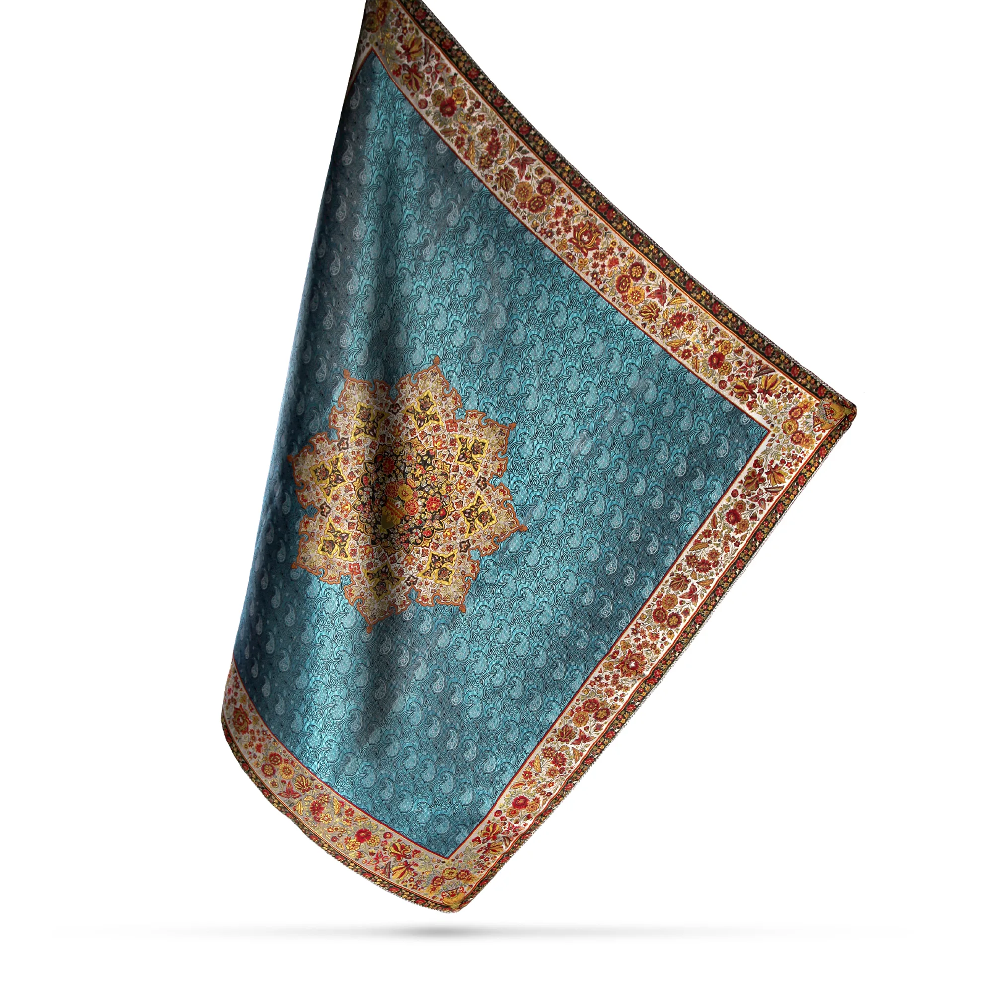 رومیزی ترمه عدل طرح گل فرنگ