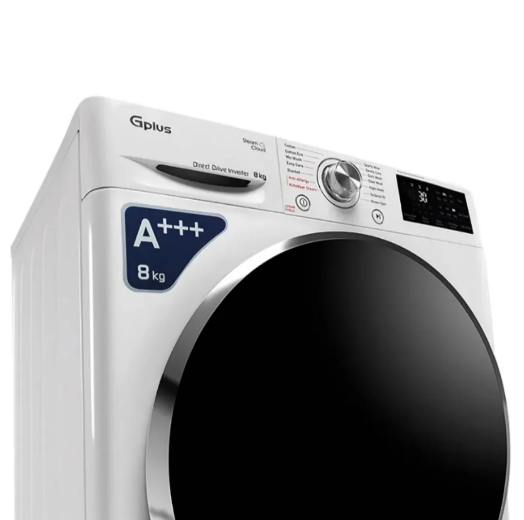 ماشین لباسشویی 8 کیلویی اتوماتیک جی پلاس مدل GWM-R808WN