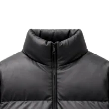کاپشن مردانه طرح چرم کد 0001 رنگ مشکی