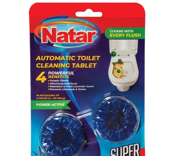 قرص تمیزکننده توات فرنگی ناتار مدل Super Cleaner بسته 2 عددی