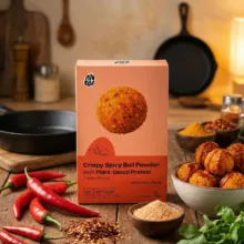 پودر چیکن پاپ سوخاری گیاهی با طعم مرغ نیمه آماده نیواگ وزن 300 گرم