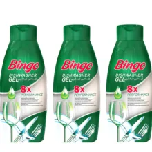 ژل ماشین ظرفشویی بینگو مدل 8x وزن 900 گرم مجموعه 3 عددی