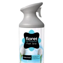 اسپری خوشبوکننده فلورت مدل تریگری رایحه cotton fresh حجم 250 میلی لیتر