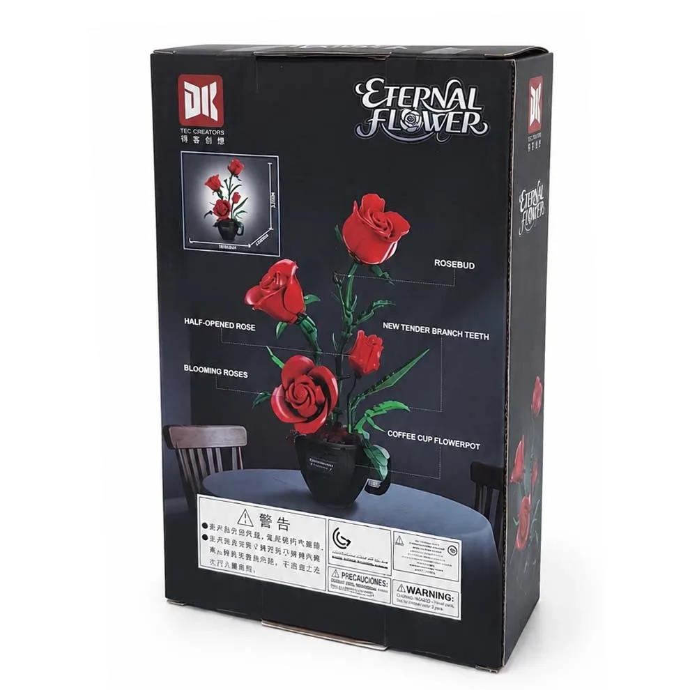 ساختنی 450 تکه دی کا مدل گل رز قرمز کد 3036