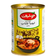 کنسرو لوبیا چیتی با قارچ خوشبخت وزن 380 گرم