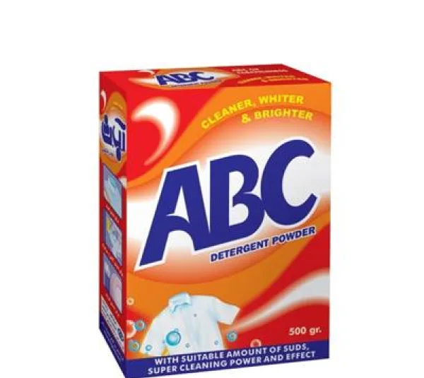 پودر شست و شوی دستی لباس ABC مدل پلاس وزن 500 گرم بسته 5 عددی