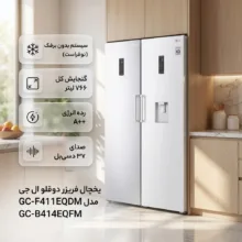 یخچال فریزر دوقلو 40 فوت ال جی مدل GC-F411EQDM GC-B414EQFM