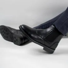 نیم بوت مردانه مدل چلسی ضد آب کد 4806 رنگ مشکی