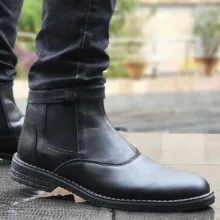 نیم بوت مردانه مدل چلسی ضد آب کد 4806 رنگ مشکی
