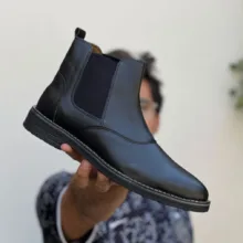 نیم بوت مردانه مدل چلسی ضد آب کد 4806 رنگ مشکی