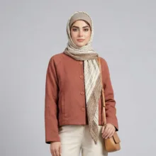 کراپ کت زنانه توریور مدل 4040053 رنگ زرشکی